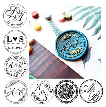 

DIY customize double Name 2 initials personalized Letter stamp/Sealing Wax /wedding Wax Seal Stamp Custom invitations envelop
