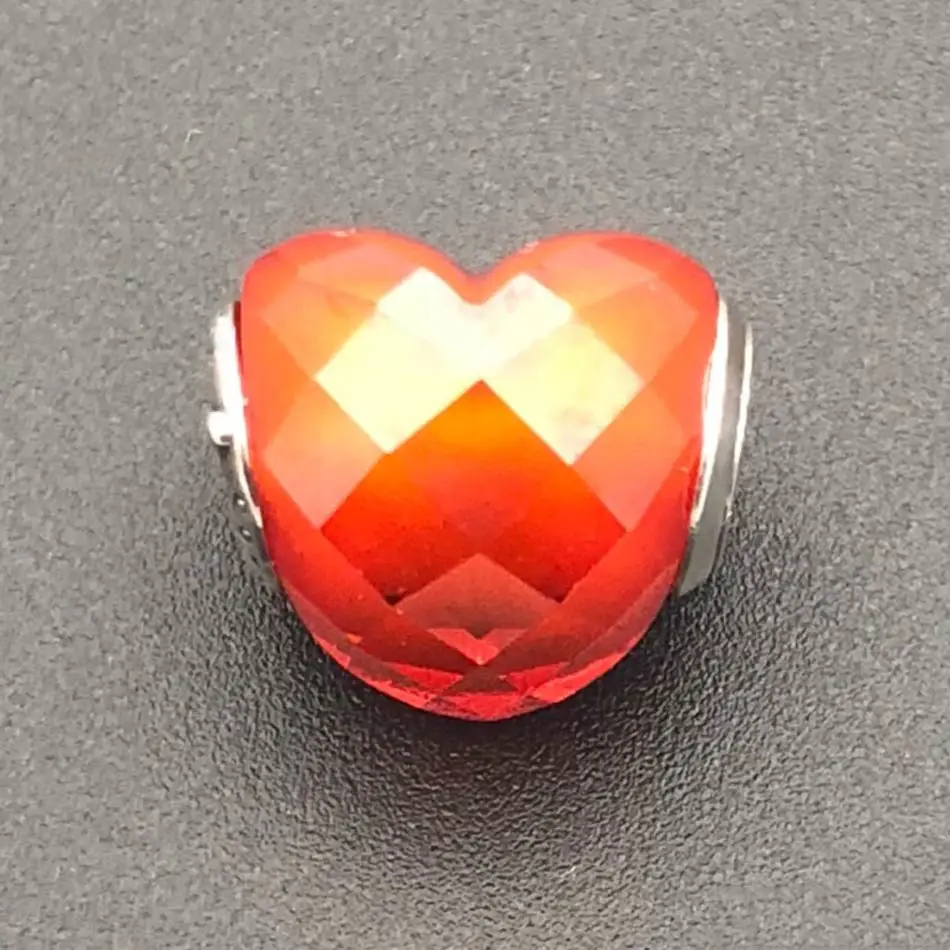 Многоцветные Сияющие сердечки Микки Мауса с кристаллами, браслет Pandora, бусины из стерлингового серебра 925 ювелирные изделия