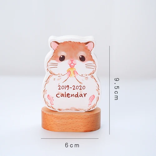 Squirrel - pine nuts ROWBOE милые канцелярские товары- Настольный календарь индивидуальность креативный Настольный милый Мультяшные украшения блокнот ежедневный маленький календарь - Цвет: Squirrel - pine nuts