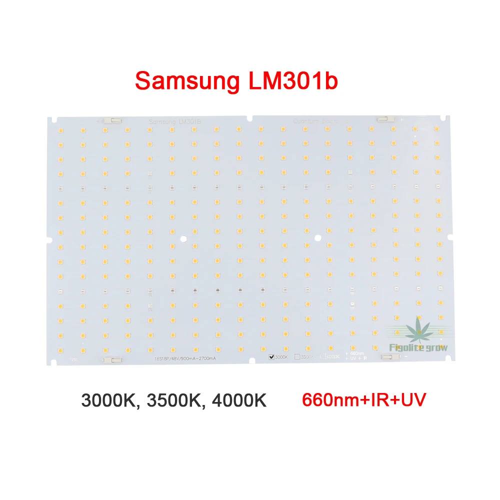 LM301b QB288 Quantum плата 3000K 3500K mix 660nm только плата, без драйвера, без теплоотвода