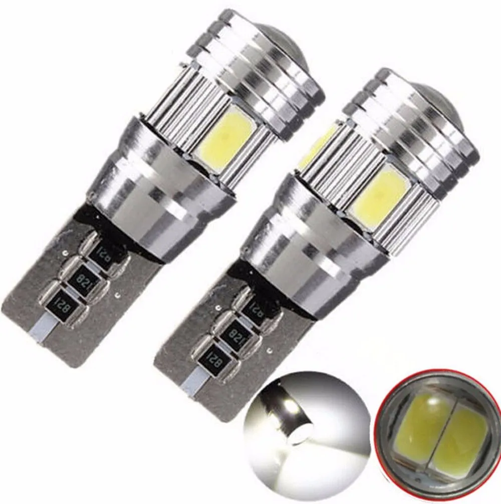 

kongyide car light 2x T10 501 194 W5W 5630 LED 6 SMD HID CANBUS ERROR FREE Car Side Wedge Light LO3 dome/festoon/resding light