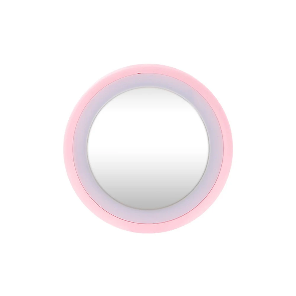 LED Makeup Mirror Mini Small Round Mirror USB Charging Lighting Small Mirror Portable Portable Makeup Mirror Mini Fill Light