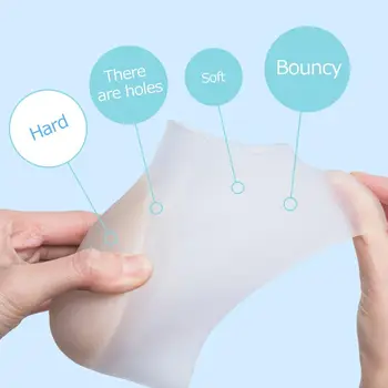 

Foot Heel Protector Increase Silicone Half Insole Insert Invisible Heightening Pad Anti-crack Unisex Feet Care