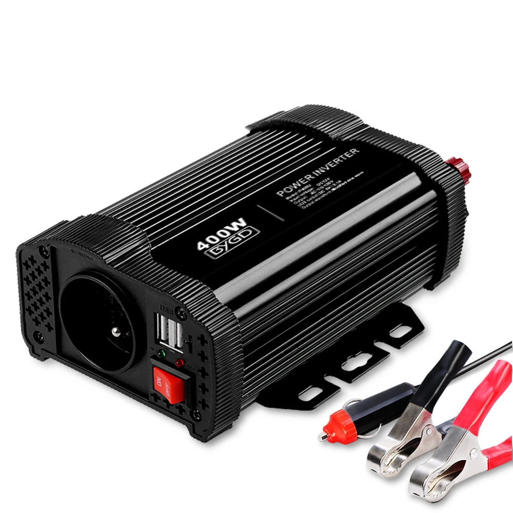 BYGD Power Inverter 400W Car 12V DC to 220V-240V AC Converter with EU socket and 2x1.0A USB Ports | Автомобили и мотоциклы
