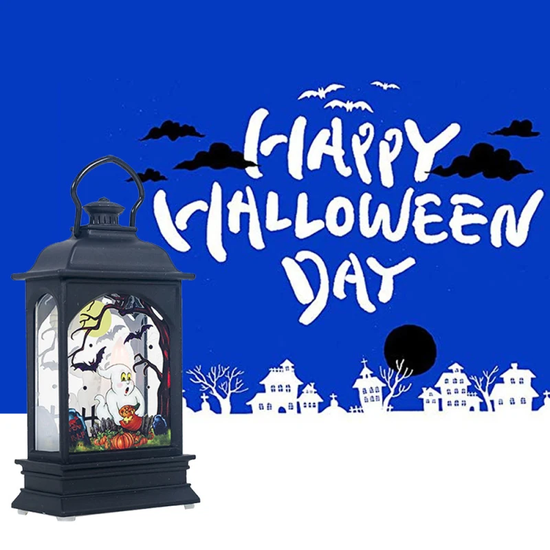 Светильник на Хэллоуин Светодиодный светильник Декор "Ужасы" висящая Тыква Ведьма мини фонарь для дома вечерние портативные лампы подарок для детей