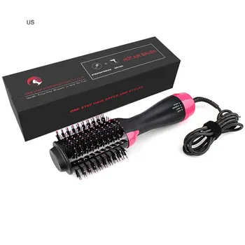

Hair Straightener Curler Comb 1000W Tangle Hairbrush Detangling Comb Dryer Straightener Curler Styling Comb 2 in 1 Electric