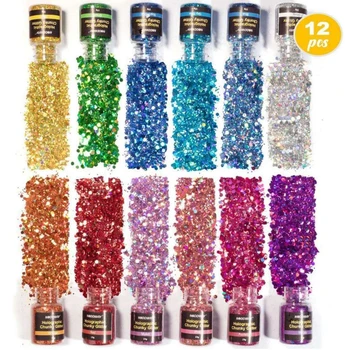 

12 Colors Resin Casting Mold Glitters Sequains Pigment Large Kit Jewelry Making