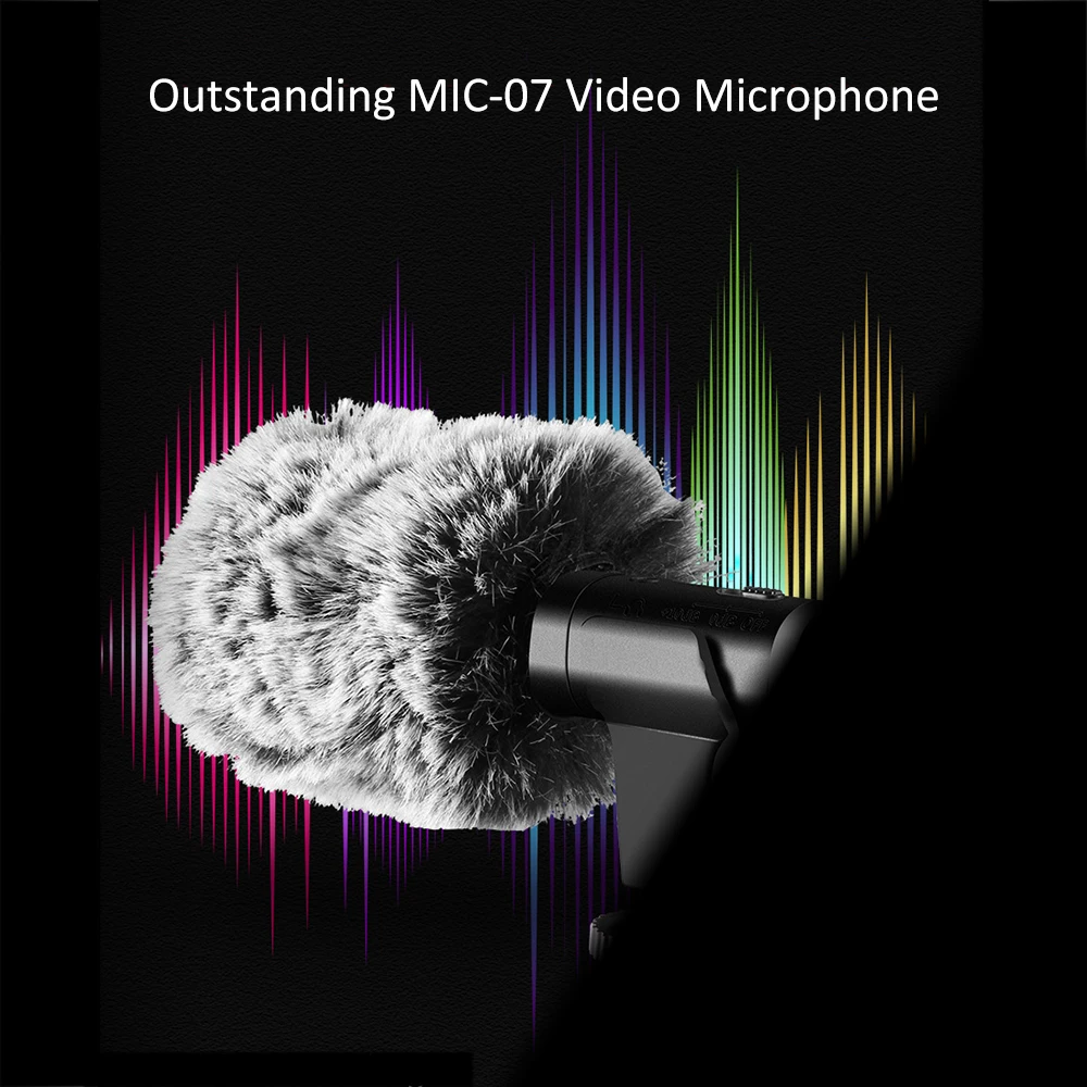 MIC-07PRO видео микрофон супер-кардиоидный пикап DSLR камера видеокамера с микрофоном смартфон Запись голоса микрофон