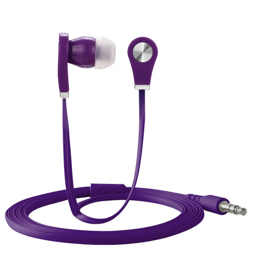 Универсальные 3,5 мм наушники-вкладыши стерео наушники 3,5 мм разъем наушники-вкладыши для samsung/Xiaomi/iPhone/компьютера - Цвет: Фиолетовый