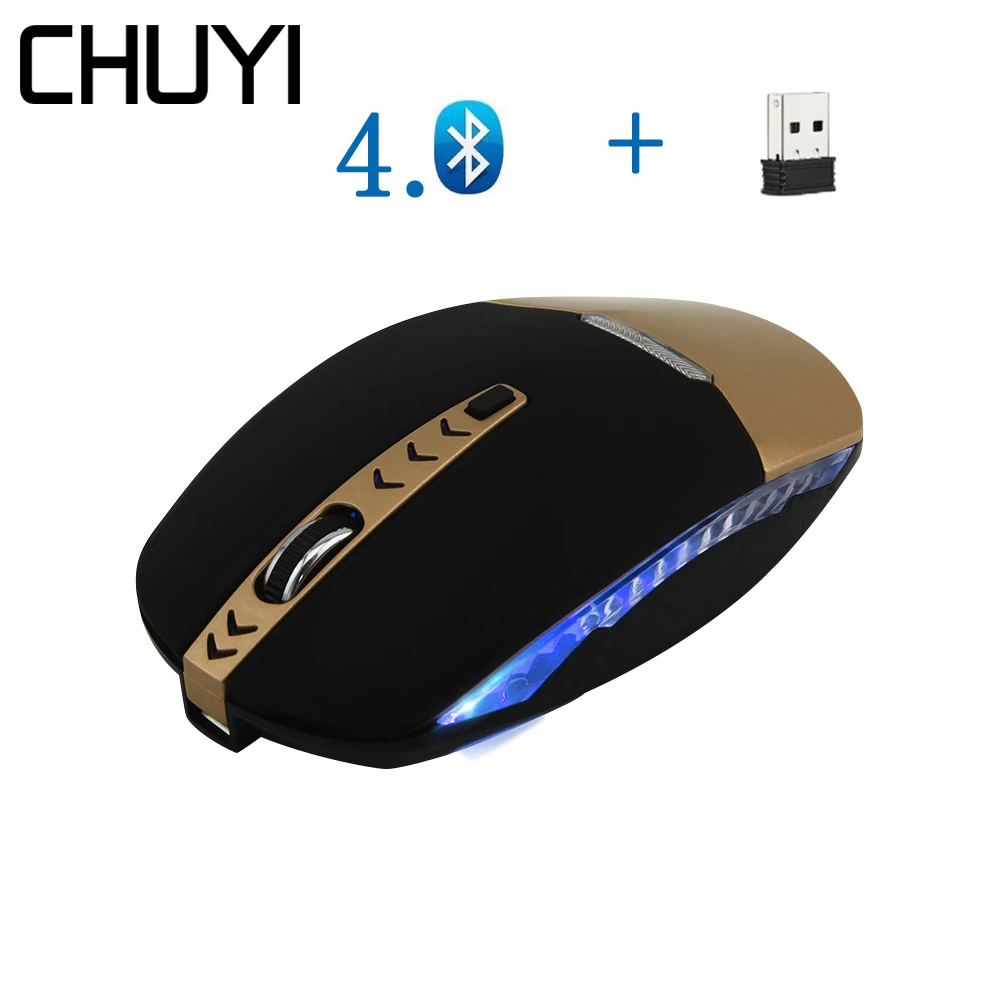 

Bluetooth 4.0 Wireless2.4G Mouse Rechargeable Ergonomic Silent Mause 1000 DPI USB 3D Optical Portable Mice For Xiaomi PC Laptop