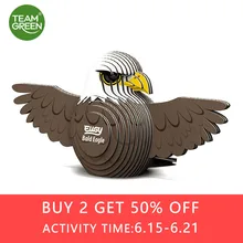 TEAMGREEN Owl Bald Eagle Puzzle Toys DIY 3D Puzzle Jigsaw Animal Model Puzzle Kids Educational Toys Gift for Adult TEAMGREEN Owl Bald Eagle Puzzle Toys DIY 3D Puzzle Jigsaw Animal Model Puzzle Kids Educational Toys Gift for Adult