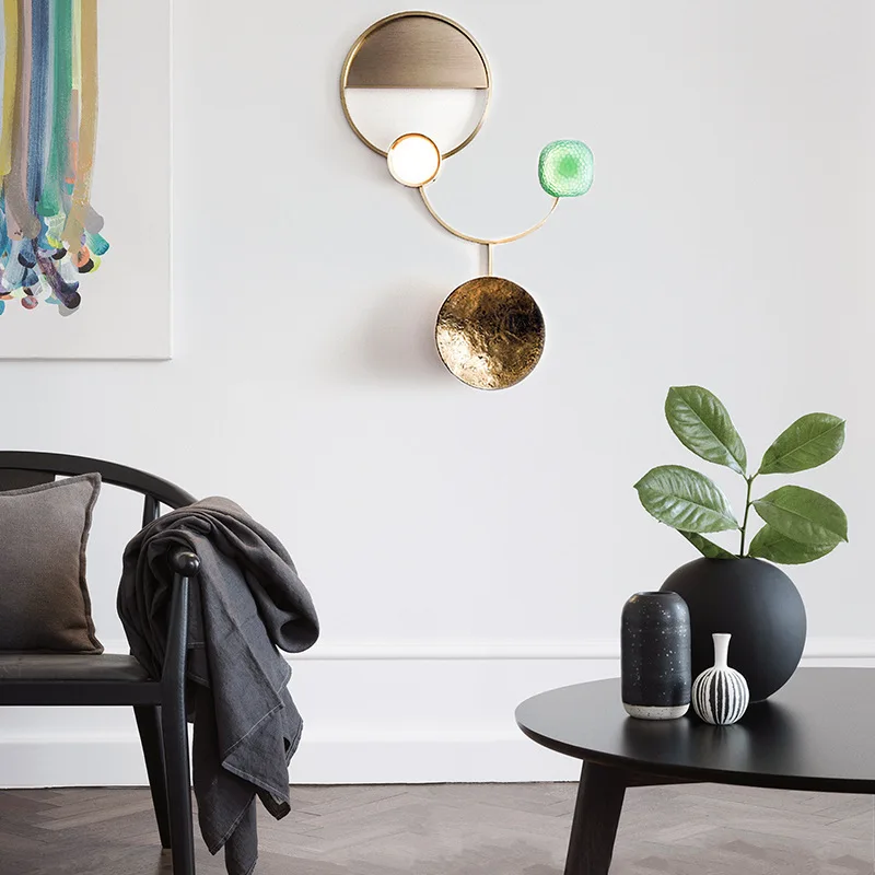 

nordice deco maison mirror light crystal dining room living room bedside monkey lamp cabecero de cama