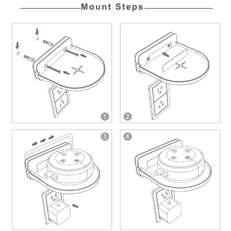 

Portable Stand Organizer Wall Shelf Mount for Amazon Echo Dot 3 2 Speaker for Google Home Mini/Google Wifi Smart Phones Safety C