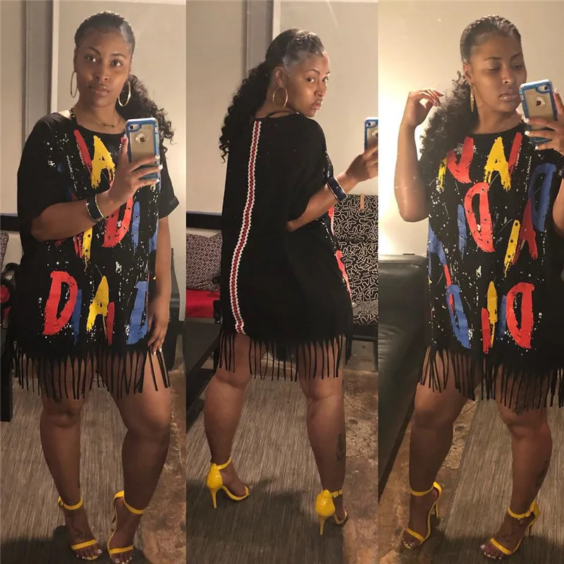 Женское платье футболка с круглым вырезом и коротким рукавом|Платья| |