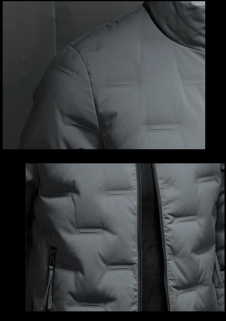 Fanwo Fw2185 Winter New Style Trend Men Solid Color Large Size Stand Collar Warm down Jacket Coat