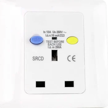 

British Standard Leakage Protection Socket 13A British Standard Wall Mounted Socket PRCD Shockproof Electrical outlets