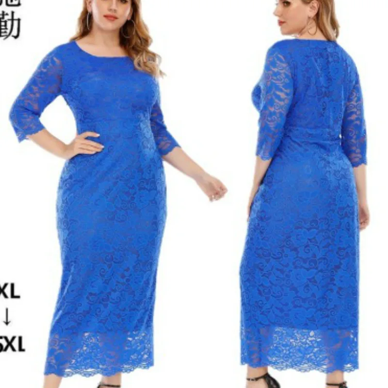 Lace Dinner Dresses For Women 2021 New African Summer Elegant Gown Robe Africaine Femme Dashiki Long Dress Plus Size Clothing |