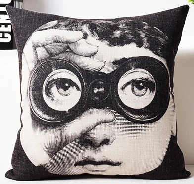 Европейский Винтажный Чехол на подушку rosenthal Piero fornasetti с рисунками для лица, чехлы на подушку с красными губами и глазами, льняной Чехол на подушку для спальни - Цвет: G