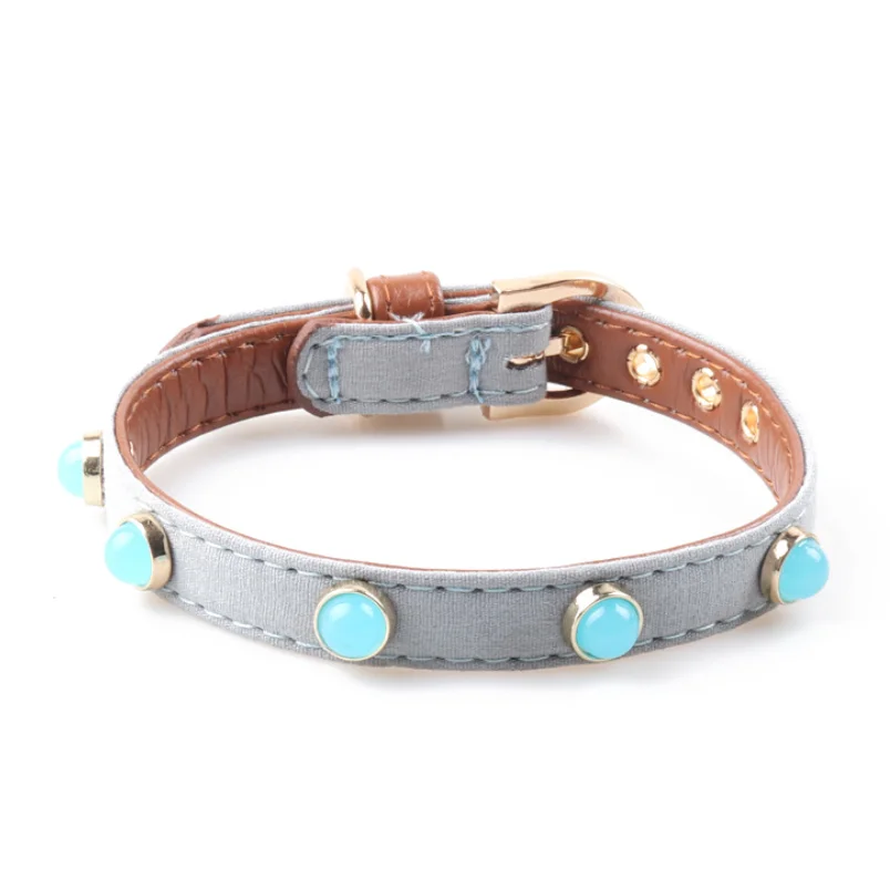 Small Dog Cat Collar Necklace Bling Cat Eyes Accessories Small Dogs Cats Girl-Teacup Yorkie 4 Colours 2 Sizes