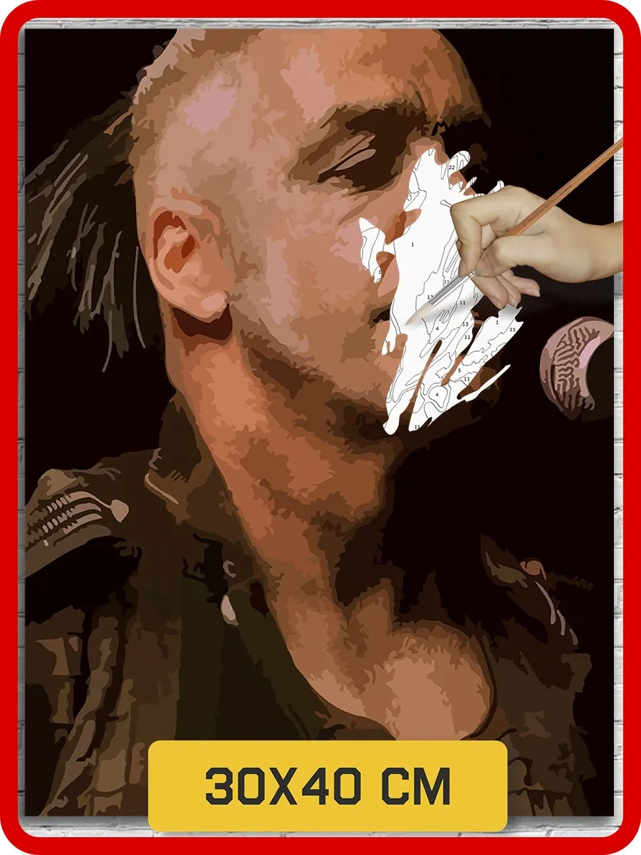 Картина по номерам на холсте Музыка Rammstein Тиль Линдеманн - 6345 В 30x40 | Дом и сад