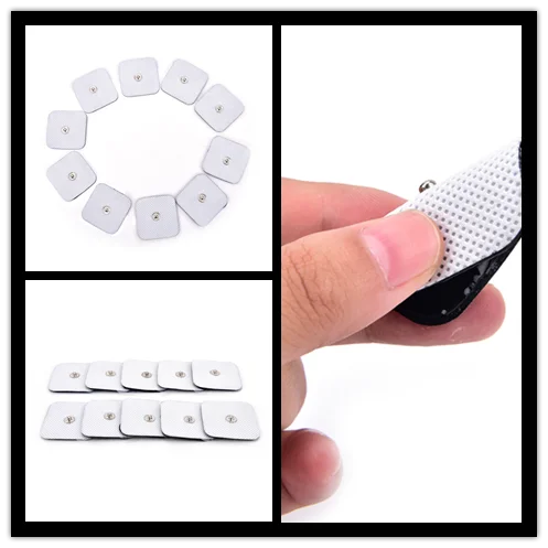 10Pcs Self Adhesive replacement Electrode pad square 4*4cm TENS non-woven for muscle stimulator Tens machine pads Braces Support