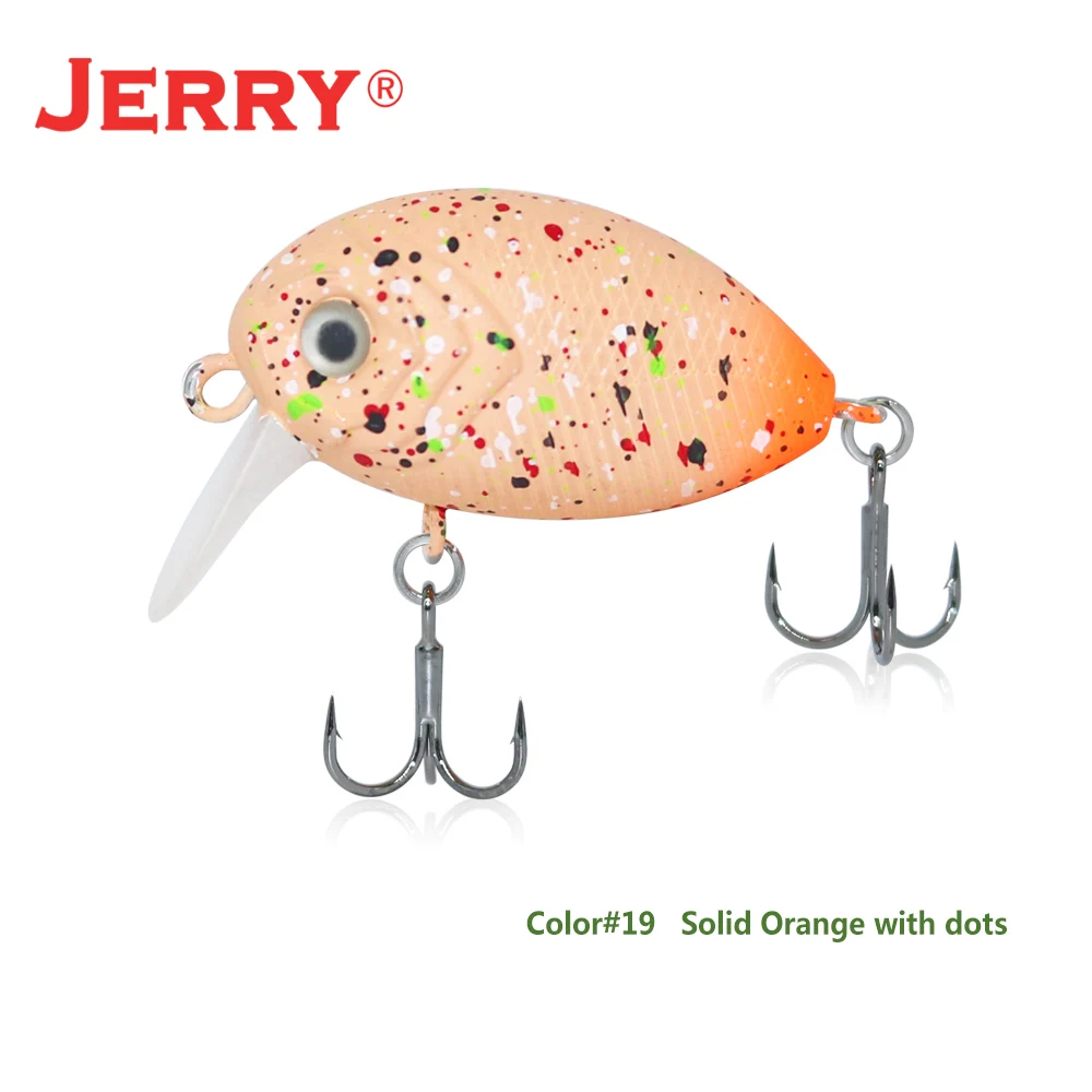 Jerry 1 шт. 32 мм сверхлегкие рыболовные приманки микро приманка воблер форель рыболовные приманки кренкбейт жесткая наживка пресноводная наживка - Цвет: Solid Orange