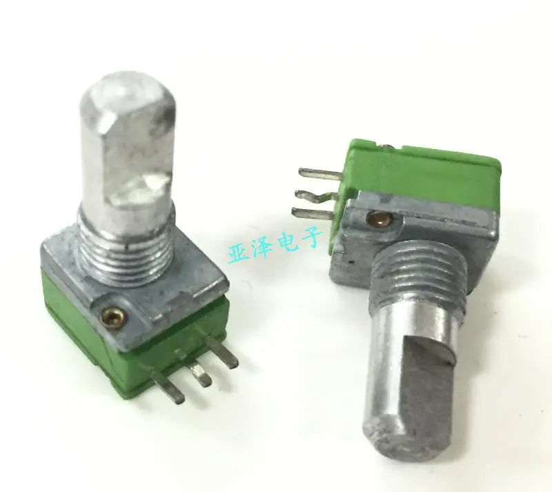

2PCS/LOT Taiwan ALPHA Alfa type 09 precision potentiometer, single A50K, half shaft, long 15MM volume potentiometer