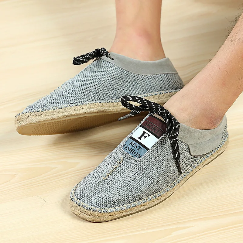 

Spring autumn new fashion man casual canvas shoes comfort loafers soft bottom lazy man's shoes foot breathable shoes men M4-35