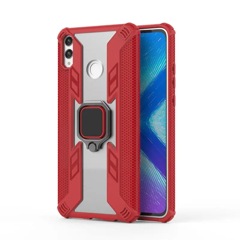 

Honor 8X Case Soft Silicon + Hard PC Phone Case For Huawei Honor 8X View 10 Lite Luxury Armor Shockproof Heavy Protective Cover
