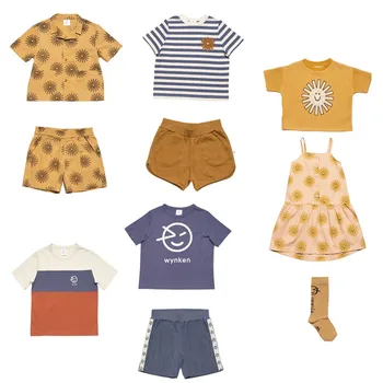 

EnkeliBB 2020 Wynken Kids Summer Shirts Boys Hawaii Clothing Children Brand Stylish Design Tops and Shorts Toddler Linen Tops