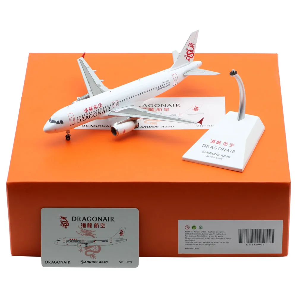 

Коллекционный самолёт из сплава 1:200 JC Крылья EW2320010 Dragonair, самолёт с литым под давлением, модель Reg # VR-HYS с подставкой