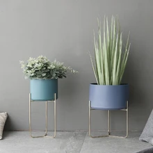 Все железные художественные цветы, балкон, гостиная, Крытый Тип посадки, простота домашнего интерьера, цветочный горшок, зеленый Луо, Цветочная стойка