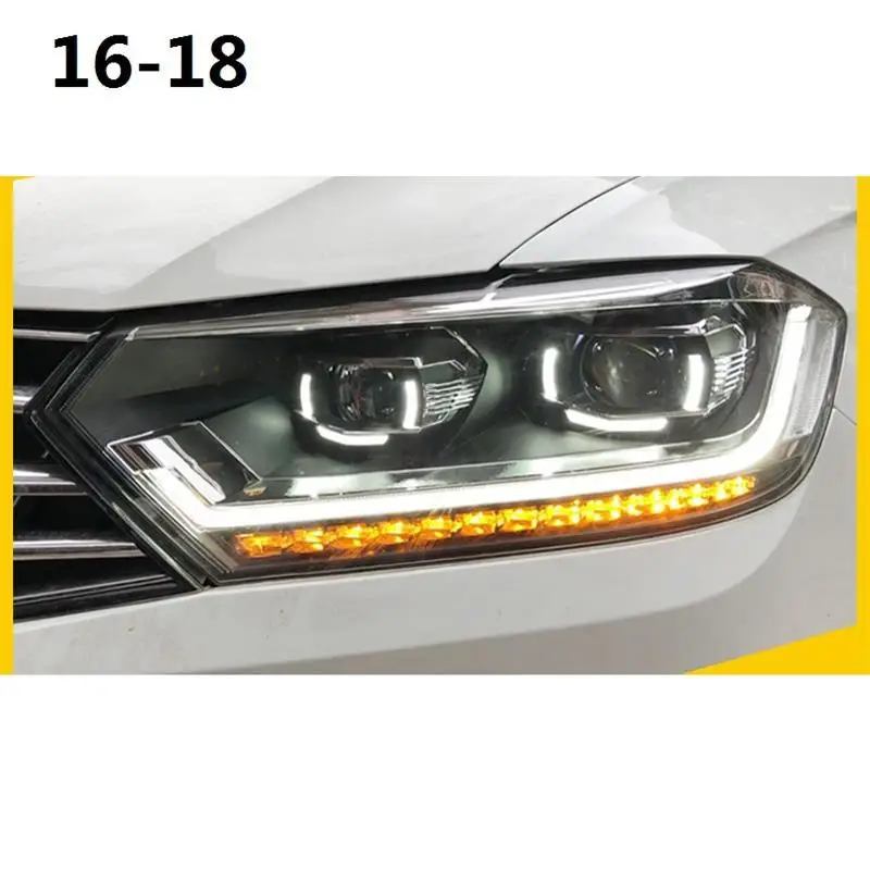 Автомобильные лампы, автомобильные фары Drl Neblineros Para, Автомобильные светодиодные ходовые фары, задние Автомобильные фары в сборе 16 17 18 для Volkswagen Bora
