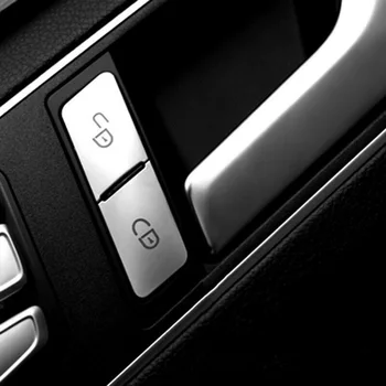 

4pcs/Set Cover Trim Auto Door Lock Unlock Button Silver W204 W212 Part