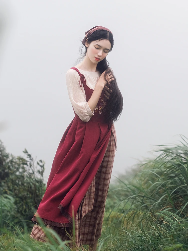 2020 Spring Autumn Women Pastoral Style Retro