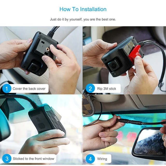 Dash Cam JC400 4G Con Doppia Telecamera - Monitoraggio GPS In Tempo Reale, Visione Notturna E Parcheggio 24/7 - Foto 3