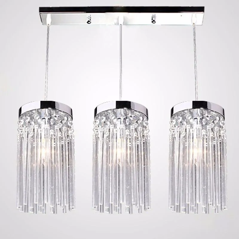 Pingente de Cristal Lâmpada do Corredor Moda Moderna Simples Brilho Lustre Led k9 Lâmpada Restaurante Luzes Varanda 110 V-260 v Tensão Luz 5 crystal light led