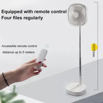 

Hot Folding Telescopic Type-C Rechargeable Remote Control Summer Cooling Fan Cooler Summer Portable Fan For Office Home 2020