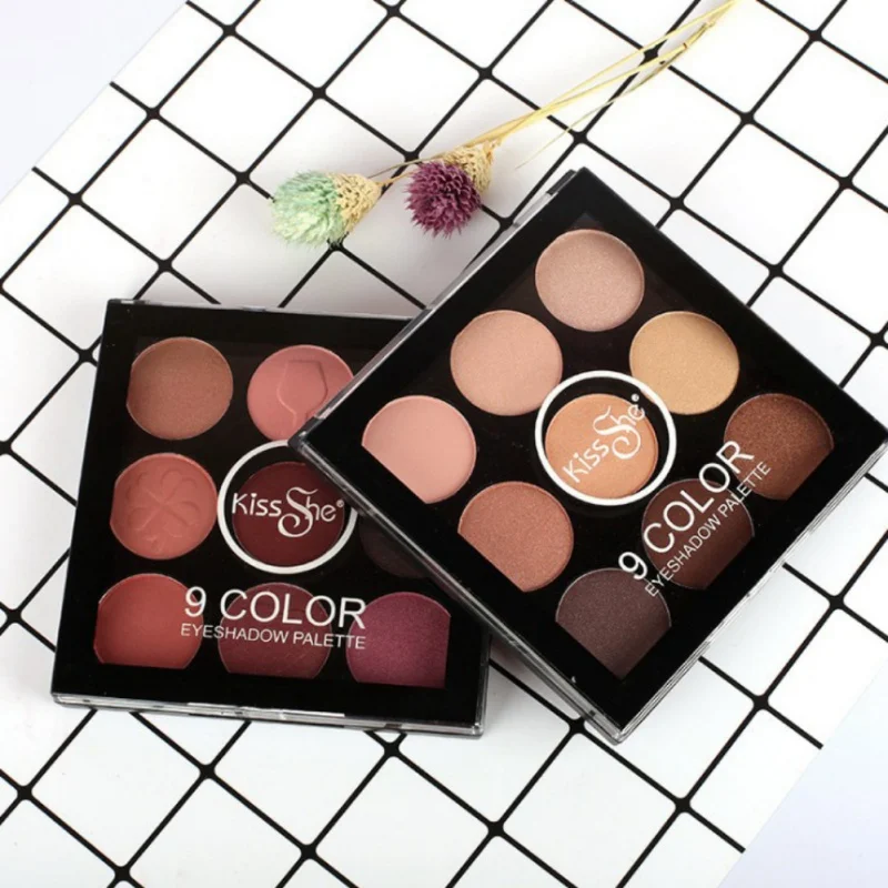 Smudge-proof Easy To Color 9 Color Eye Shadow Makeup Palette Color Eyeshadow Powder Waterproof Maquiagem
