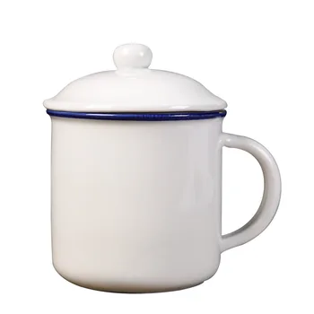 

90's Vintage Mug Creative Ceramic Cup Water Cup Chinese Office Tea Cup Custom Logo with Cover Coffee Cup Coffee Mug