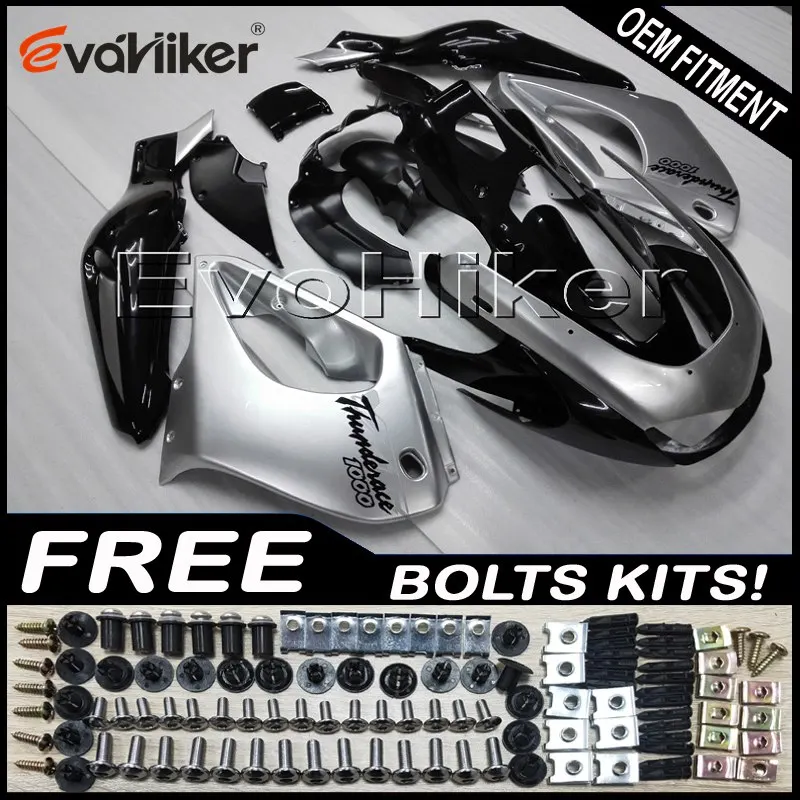 Заказной обтекатель мотоцикла Для YZF1000R Thunderent 1997-2007 ABS пластиковый корпус мотоцикла серебро+ подарки
