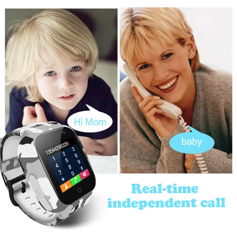 LEC2 дети видео Смарт часы вызов SIM gps/wifi GSM SOS IP67 для Android