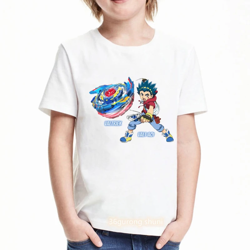 2021 hot sale boys t-shirt anime cartoon Beyblade Burst Evolution printed youth tshirt fun kids clothes summer white shirt tops roblox t shirt