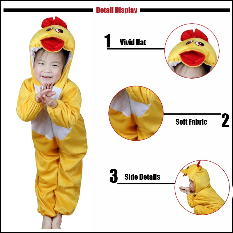 Kids Cartoon Animals Yellow Chick Costumes Boys Girl Halloween Cosplay Costume Anime Disfraces Dress Up Role Play Jumpsuit Kids Cartoon Animals Yellow Chick Costumes Boys Girl Halloween Cosplay Costume Anime Disfraces Dress Up Role Play Jumpsuit