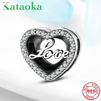 

High Quality 925 Sterling Silver Letter Love Forever Clips Beads Fit Original Reflections Bracelets Fine Jewelry