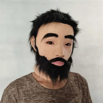 

Realistic Male Mask For Halloween Human Man Masquerade Latex Party Mask Funny Crossdress Costume Cosplay Mask