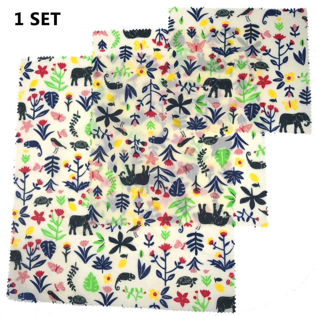 Elephant S95-1 Organic Cotton To Keep Food Fresh For Longer Easy Beeswax Wrap Reusable Food Grade Packaging Cloth