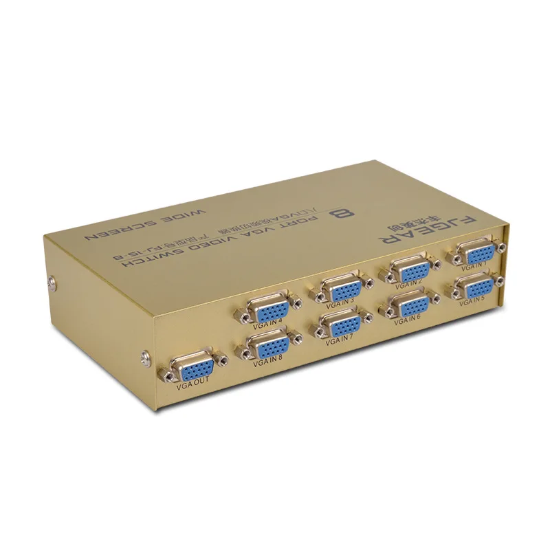 8 портов vga коммутатор VGA видео коммутатор KVM коммутатор 8 портов VGA SVGA видео HD Усилитель сигнала Усилитель сплитт