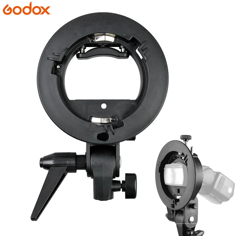 

Godox S-Type Flash Bracket Bowens S Mount Holder Universal Type for Speedlite Flash Snoot Softbox Beauty Dish Honeycomb Umbrella