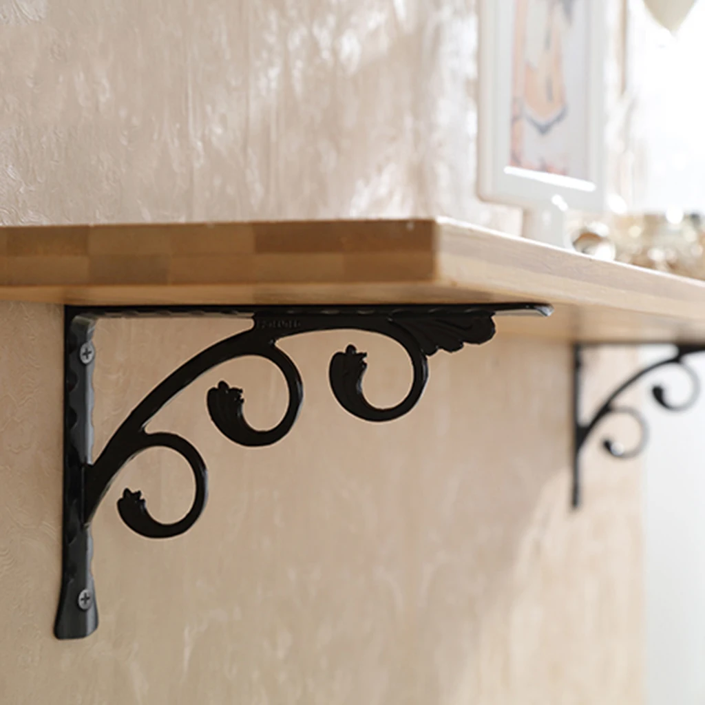 2pcs Heavy Duty Supporter Shelf Bracket L Shaped Corner Shelves Holder Support Home Hotel Storage Display Bookshelf